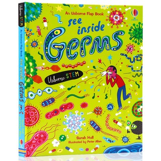 Usborne See Inside Germs Virus เชื้อโรค / ไวรัส คืออะไร STEM หนังสือ หน้าต่าง ปิดเปิด ภาษาอังกฤษ