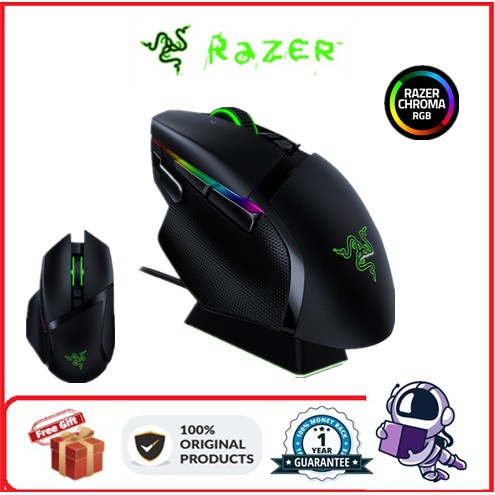 Razer Basilisk Ultimate wireless gaming mouse, 20000DPI, HyperSpeed wireless mouse with charging doc