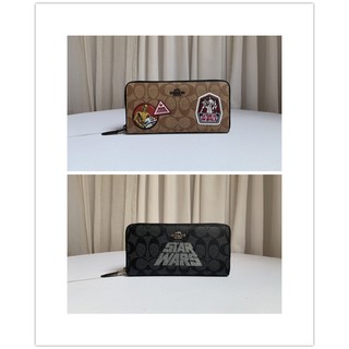 ของแท้💯% (จัดส่งด่วนฟรี) COACH F88589 F88560 ของแท้จาก Disney Collaboration Fashion Long Wallet