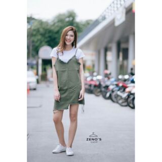 Set เอี๊ยมยีนส์ + เสื้อยืด