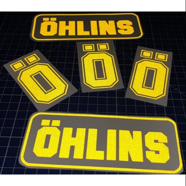 Ohlins สติ๊กเกอร์สะท้อนแสง OHLINS