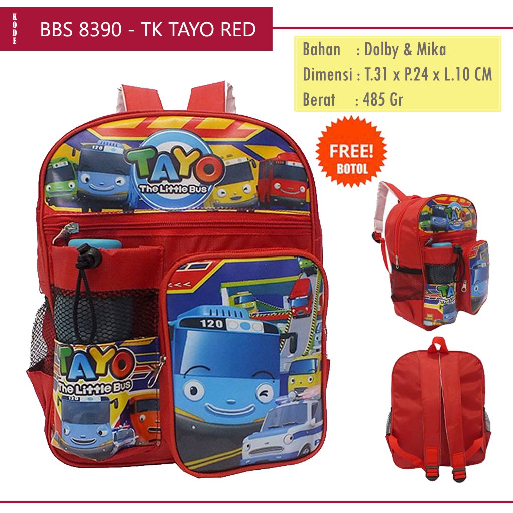 Tayo Character Bag / Tayo Kindergarten Boys School Backpack / Tayo Boys Backpack BBS-8390