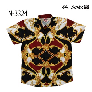 ⚡ ส่งฟรี⚡Mr-Junko เชิ้ตแขนสั้น N-3324 เสื้ออาเสี่ย งานต่อลายเกรดพรีเมี่ยม ราคาคุ้มค่าที่สุด