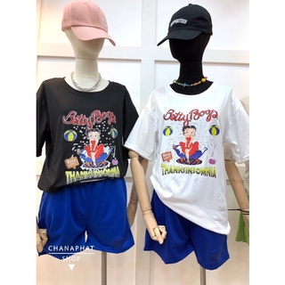 ชุด Set เบ็ตตี้ บู๊พ💕💋 เสื้อคอกลม มาพร้อมกางเกง เอวยางยืด เสื้อสกรีนลาย Betty Boop น่าร๊ากก🌸