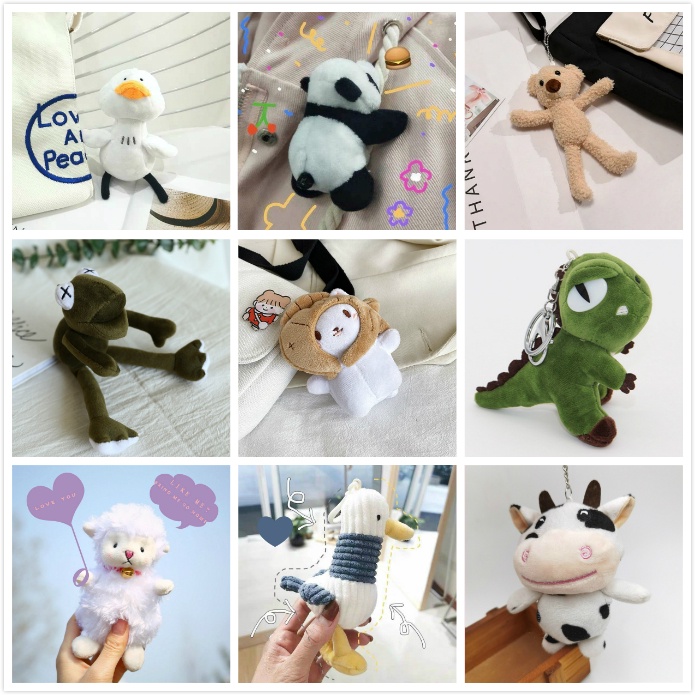 (COD) ตุ๊กตาน่ารัก ผู้หญิง กระเป๋า เครื่องประดับ พวงกุญแจ สร้างสรรค์, รถยนต์, จี้ของขวัญ