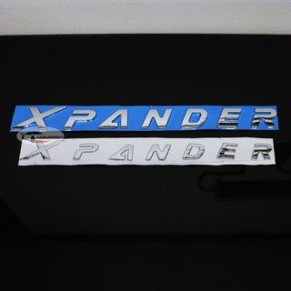 โลโก้ XPANDER ติดฝากระโปรงหน้า+ฝากระโปรงหลัง สำหรับ MITSUBISHI XPANDER สีโครเมี่ยม