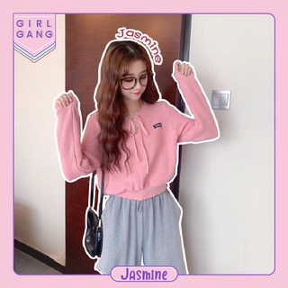 Jasmine💎 เสื้อไหมพรมแขนยาว ผ้า​นิ่ม🎀 ปลายหยักใส่สบาย 🌼พร้อมส่ง🚚 ( 7605)