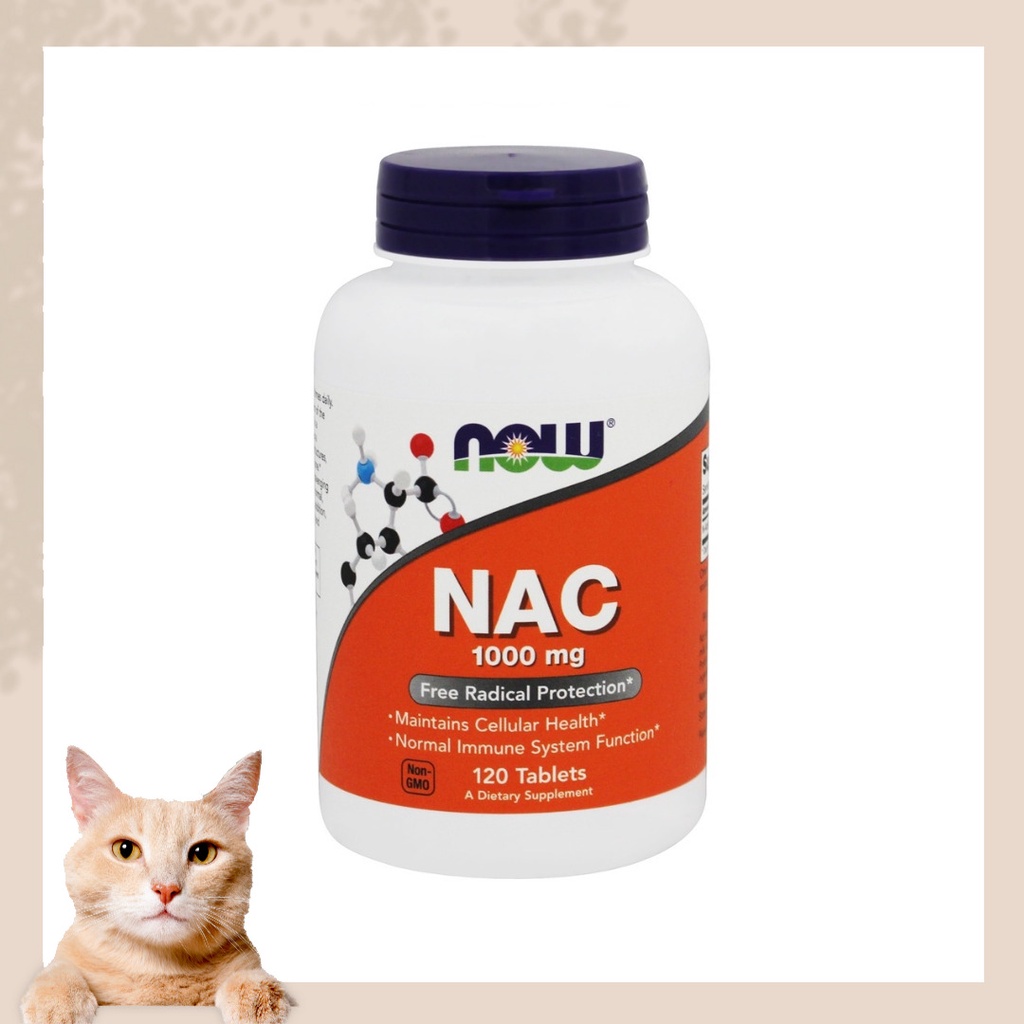 (พร้อมส่ง Exp11/2023) Now Foods NAC 1000​ mg​ 120​ Tablets Free Radical Protection