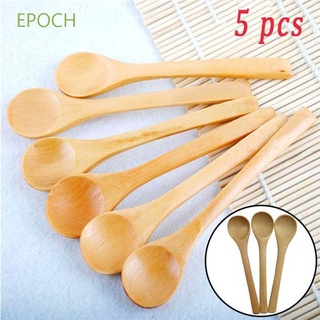 EPOCH Rice Soup Spoon Dessert Tea Spoon Spoon Table Cooking Catering Bamboo for Children Cutlery Kitchen Utensil/Multicolor