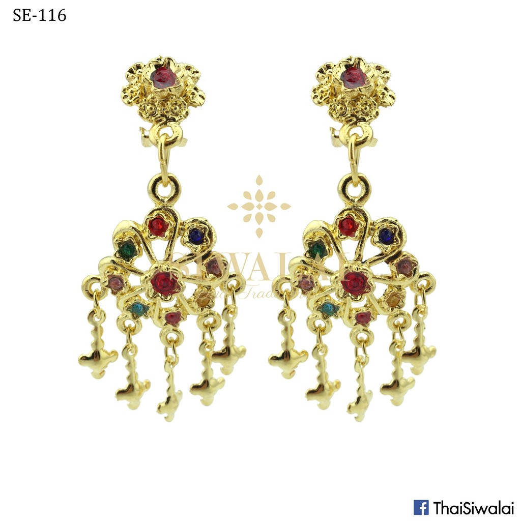 Siwalai เครื่องประดับชุดไทย ต่างหูชุุดไทย (ศิวาลัย) SE-116