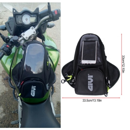 Givi กระเป๋าถังน้ํามันเชื้อเพลิงแม่เหล็ก กันน้ํา สีดํา สําหรับรถจักรยานยนต์ - รูปที่ 2