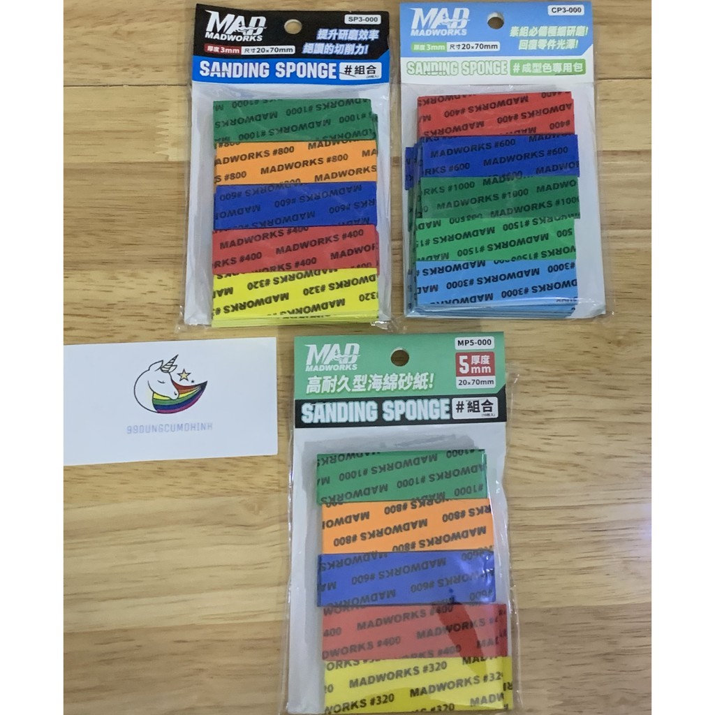 MADWORKS ถุงฟองน้ําขัดผสม - เครื่องมือโมเดล