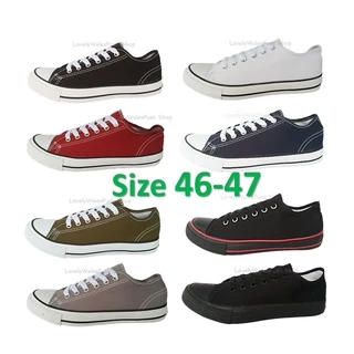 GoldCity รองเท้าผ้าใบแฟชั่น เบอร์พิเศษSize 46-47 พื้นนุ่มใส่ทน**แบบสวมสลิปออน ทักแชทสอบถามได้**