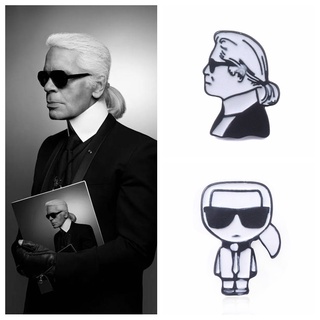 เข็มกลัดตุ๊กตาการ์ตูน Karl Lagerfeld แฟชั่นสําหรับติดแว่นกันแดด