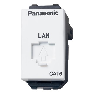 เต้ารับคอมพิวเตอร์ PANASONIC CAT6 WEGN 24886 สีขาว COMPUTER SOCKETS เต้ารับสายไฟ