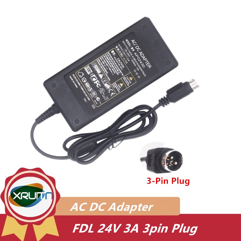 FDL Power AC Adapter GP1124D 1324D PRL0602U-24 Jiabo Electronic Surface Single Printer Charger 24V 1.5A 2A 2.5A 3A 3A 3A 3Pin