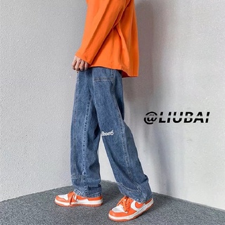 Trousers【S-3Xl】กางเกงยีนส์ขายาวทรงหลวมสไตล์ญี่ปุ่นสําหรับผู้ชาย