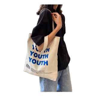 ✨โค้ดลด 10฿ พิมพ์ 11NOVMID11 ✨Hotwind (พร้อมส่งมี2แบบ) กระเป๋าผ้าแคนวาสแฟชั่นสไตล์เกาหลีสุดฮิต NO.YOUTH