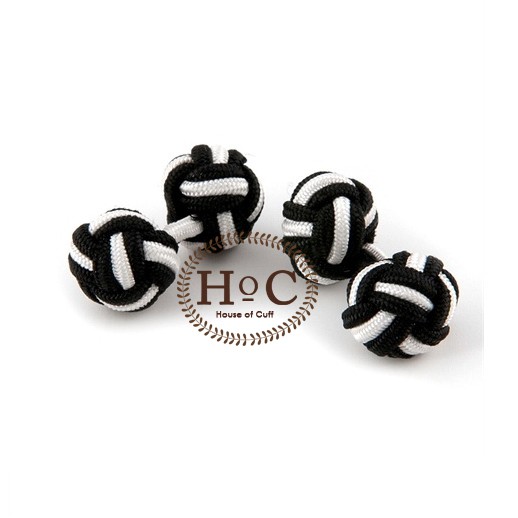 KEMEJA CUFFLINK CUFFLINKS CUFF BUTTON SHIRT FRENCH CUFF SILK KNOT สีดําสีขาว CUFFLINKS