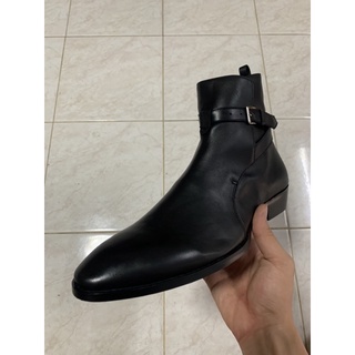 Chelsea Boots black เชลซีบูท สีดำล้วน มีสายคาด