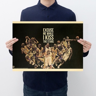 โปสเตอร์ Kobe นักบาสNBA ขนาด50*35 สำหรับตกแต่งห้อง ของที่่ระลึก