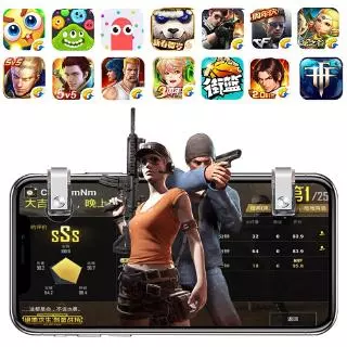 2 ชิ้น/เซ็ต R11 ปุ่มกดเกมมือถือ PUBG（Free Fire） Mobile Trigger ตัวลั่นไกมือถือ ไกปืนมือถือ