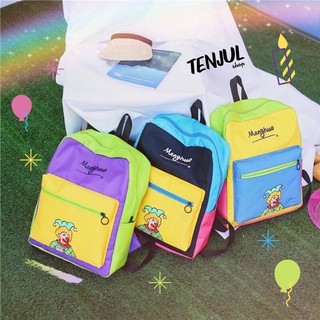 ทักแชทก่อนสั่ง⚡ Circus Backpack กระเป๋าเป้ สีสดใส กระเป๋าสะพายหลัง