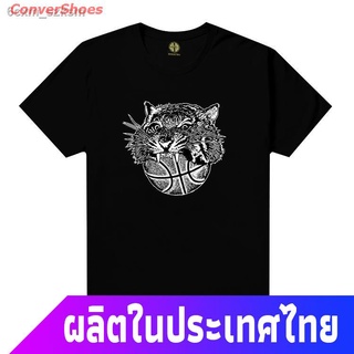 การพิมพ์ฝ้ายConverShoes เสื้อยืดผู้ชายและผู้หญิง บาสเกตบอล Slam Dunk Master Shan Wang Gonggao Tiger Bit