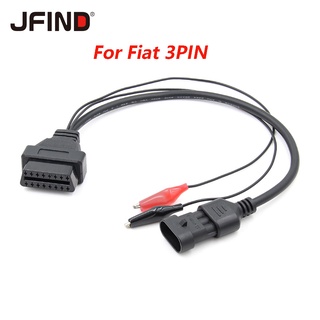 อะแดปเตอร์สายเคเบิ้ลเชื่อมต่อเครื่องสแกนเนอร์รถยนต์ สําหรับ Fiat 3 Pin เป็น 16 Pin OBD Alfa Lancia 3Pin เป็น 16Pin ELM327 OBD2 OBD