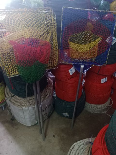 อุปกรณ์ตกปลา สวิงตักปลาใหญ่ กระชอนตักปลา ด้ามเหล็กยาว 1.20เมตร กว้าง 45 เซนติเมตร - รูปที่ 7