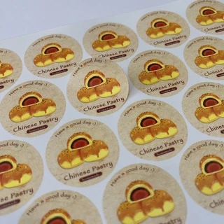สติกเกอร์ขนม เบเกอรี่ Bakery สติกเกอร์ติดอาหาร บิสกิต คุกกี้ แซนวิช บราวนี่ [no.S37]