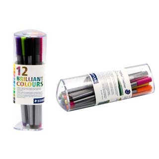 ชุดปากกาสีหัวเข็ม triplus fineliner 12 สี 0.3 มม. STAEDTLER No.334 PR12