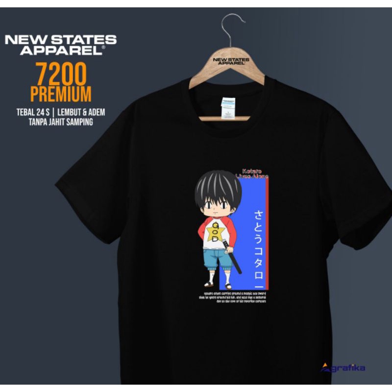 Distro เสื้อยืด - Kotaro Lives Alone 4 - New States Apparel Premium Cotton T-shirt 7200 - Cotton Com