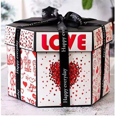 [XXL] กล่องของขวัญวันเกิด  อัลบัมรูป ของขวัญวาเลนไทน์ กล่อของขวัญ ของขวัญ DIY - รูปที่ 3
