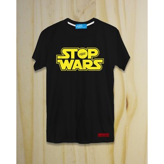 เสื้อยืด STOP WARS สีดำ แบรนด์ VERz