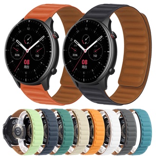 สายนาฬิกาข้อมือซิลิโคน แบบแม่เหล็ก สําหรับ Xiaomi Huami Amazfit GTR 4 3 2 Pro 47mm Pace Stratos