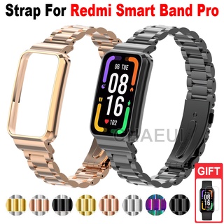 สายนาฬิกาข้อมือ สเตนเลส โลหะ แบบเปลี่ยน สําหรับ Redmi Smart Band Pro