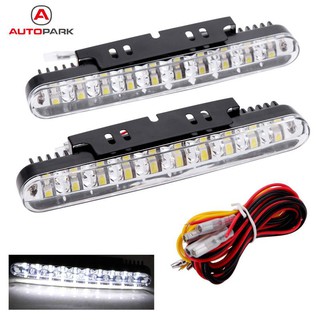 โคมไฟ 30 leds drl daylight พร้อมสัญญาณไฟเลี้ยวสําหรับรถยนต์ 2 ชิ้น