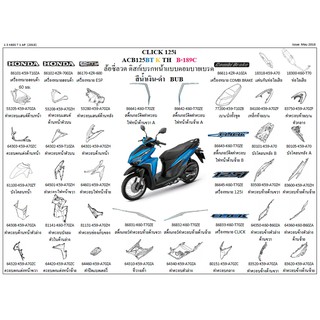*แจ้งสีก่อนสั่งซื้อ* CLICK125i ปี 2019-2020 ชุดสี เฟรม CLICK-125i อะไหล่แท้ เบิกศูนย์ HONDA