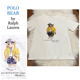 แท้ 💯% Used Once Polo Bear by Polo Ralph Lauren size M รุ่น Teen (อก 32-33”) เสื้อยืด หมีแจ๊คเก็ตเหลือง