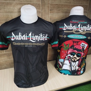 Dubai Limited ใหม่ล่าสุด💥 เสื้อกีฬาชาย เสื้อออกกำลังกาย ผ้าเนื้อดี (A-703 Limited ดำ)