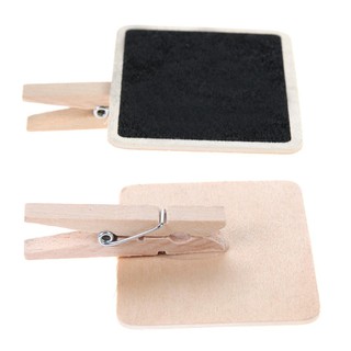 N☛20pcs Mini Rectangle Chalkboard with Blackboard Clip Tag