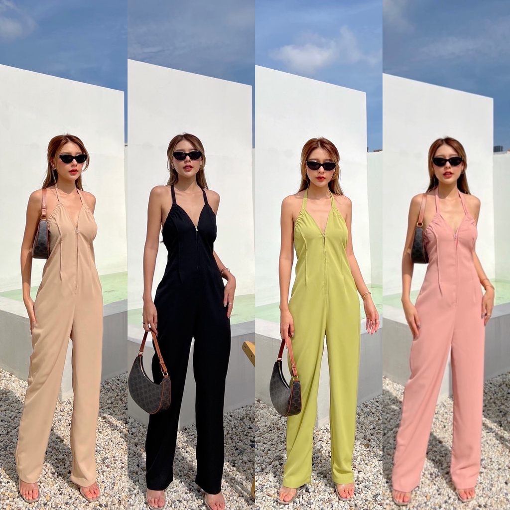 Intuon Birthjumsuit จั๊มสูทคล้องคอขายาว T-Shirtnista (INT5G)