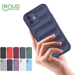 Lenuo เคสโทรศัพท์ซิลิโคน แบบนิ่ม กันกระแทก หรูหรา สําหรับ Apple iPhone 12 Pro Max