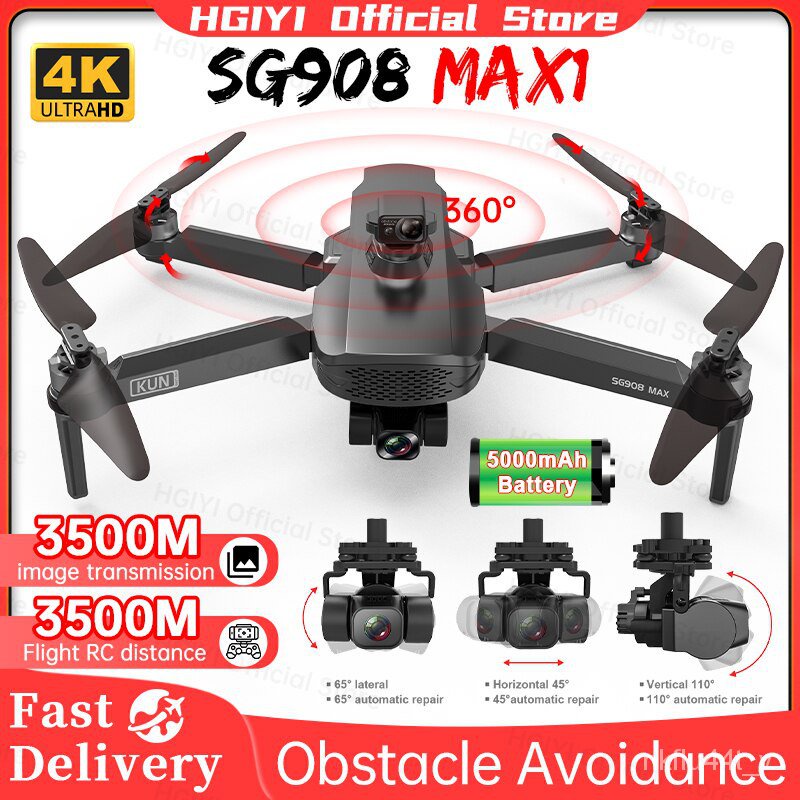 [In stock] HGIYI SG908 Max Drone 4K Profesional 3-Axis Gimbal Obstacle ...