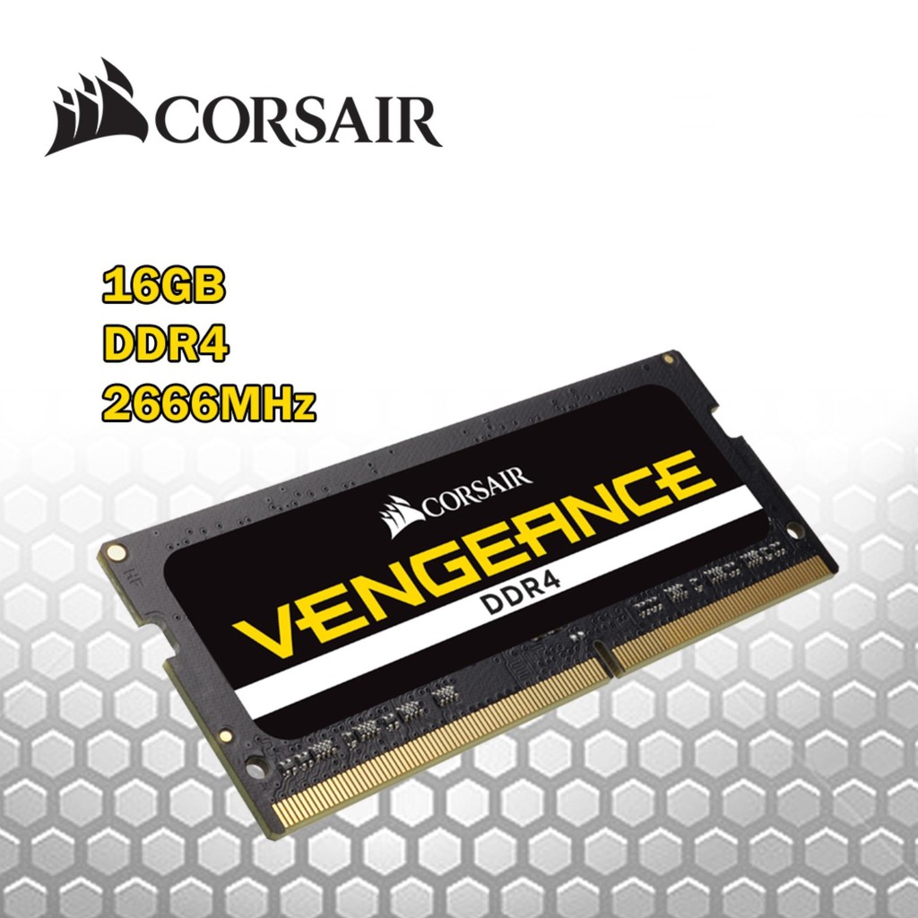 16GB (16GBx1) DDR4/2666 RAM NOTEBOOK (แรมโน้ตบุ๊ค) CORSAIR VENGEANCE (CMSX16GX4M1A2666C18) Warranty 