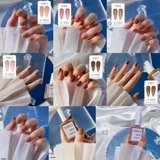 สีทาเล็บกึ่งเจล (ไม่อบ) U-DELI สีนู้ด Earth Tone Vegan 16ml สีโทนสุขภาพ สวย ไร้กลิ่นฉุน Group