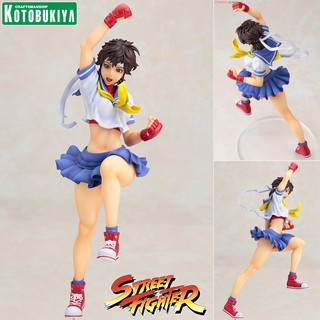 Model Figure งานแท้ Kotobukiya Street Fighter สตรีทไฟเตอร์ Sakura Kasugano ซากุระ คาซุกาโนะ ชุดนักเรียน Bishoujo