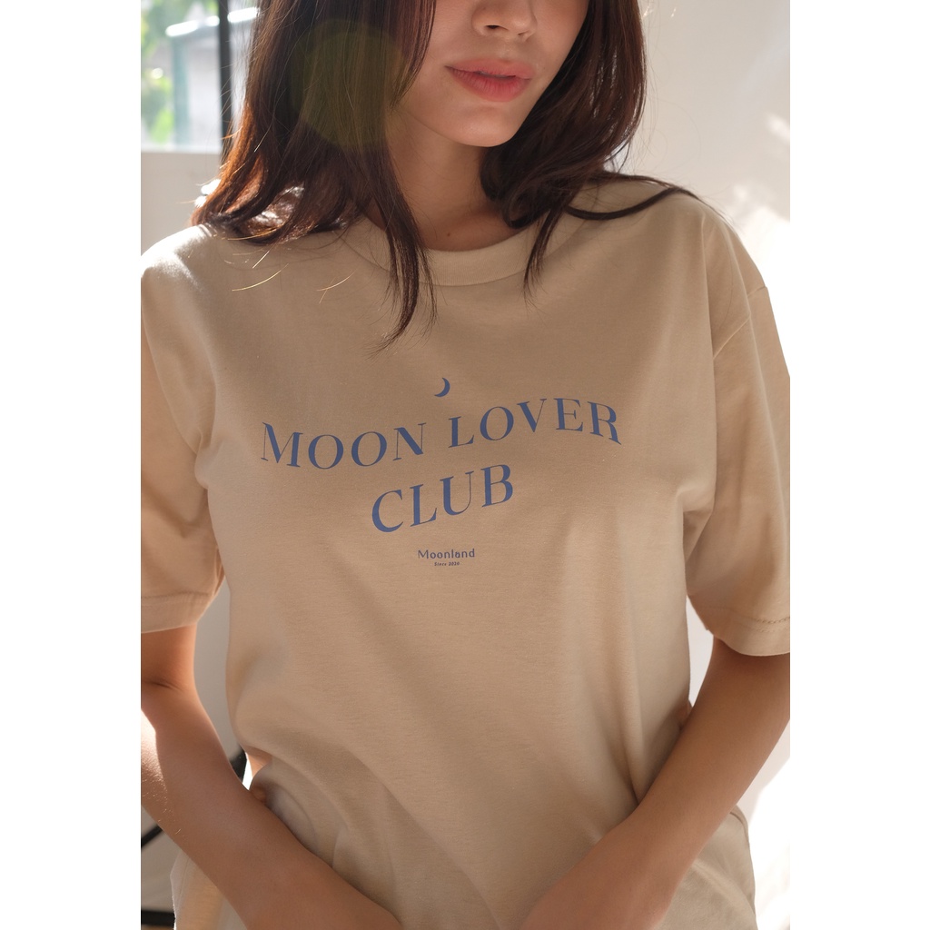 Moon Lover Club T-Shirt - Beige