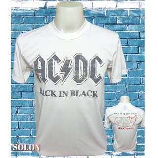 เสื้อวง AC DC วงร็อค ไม่มีตะเข็บข้าง คอฟิต ป้ายUSA เสื้อวินเทจ เสื้อทัวร์ วงร็อคต่างประเทศ